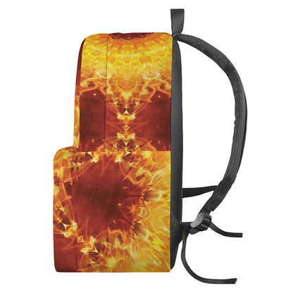 Sun Fire Kaleidoscope Print Backpack