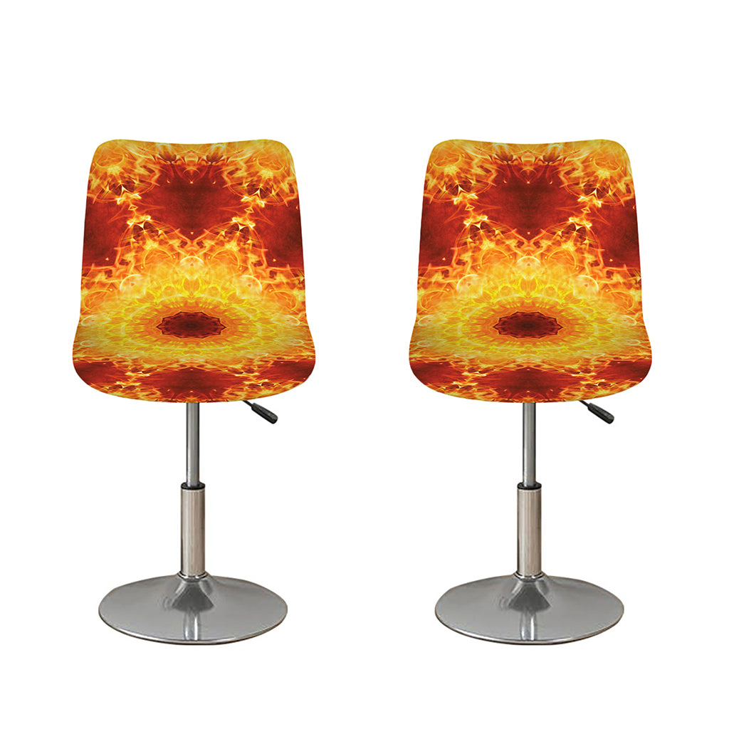 Sun Fire Kaleidoscope Print Bar Stool Covers