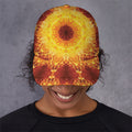 Sun Fire Kaleidoscope Print Baseball Cap