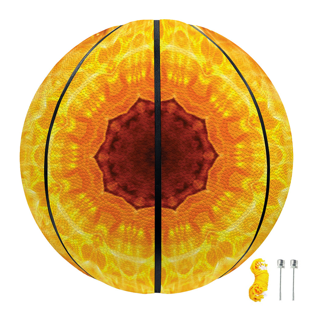 Sun Fire Kaleidoscope Print Basketball