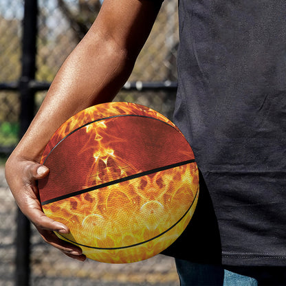 Sun Fire Kaleidoscope Print Basketball