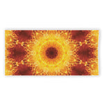 Sun Fire Kaleidoscope Print Beach Towel