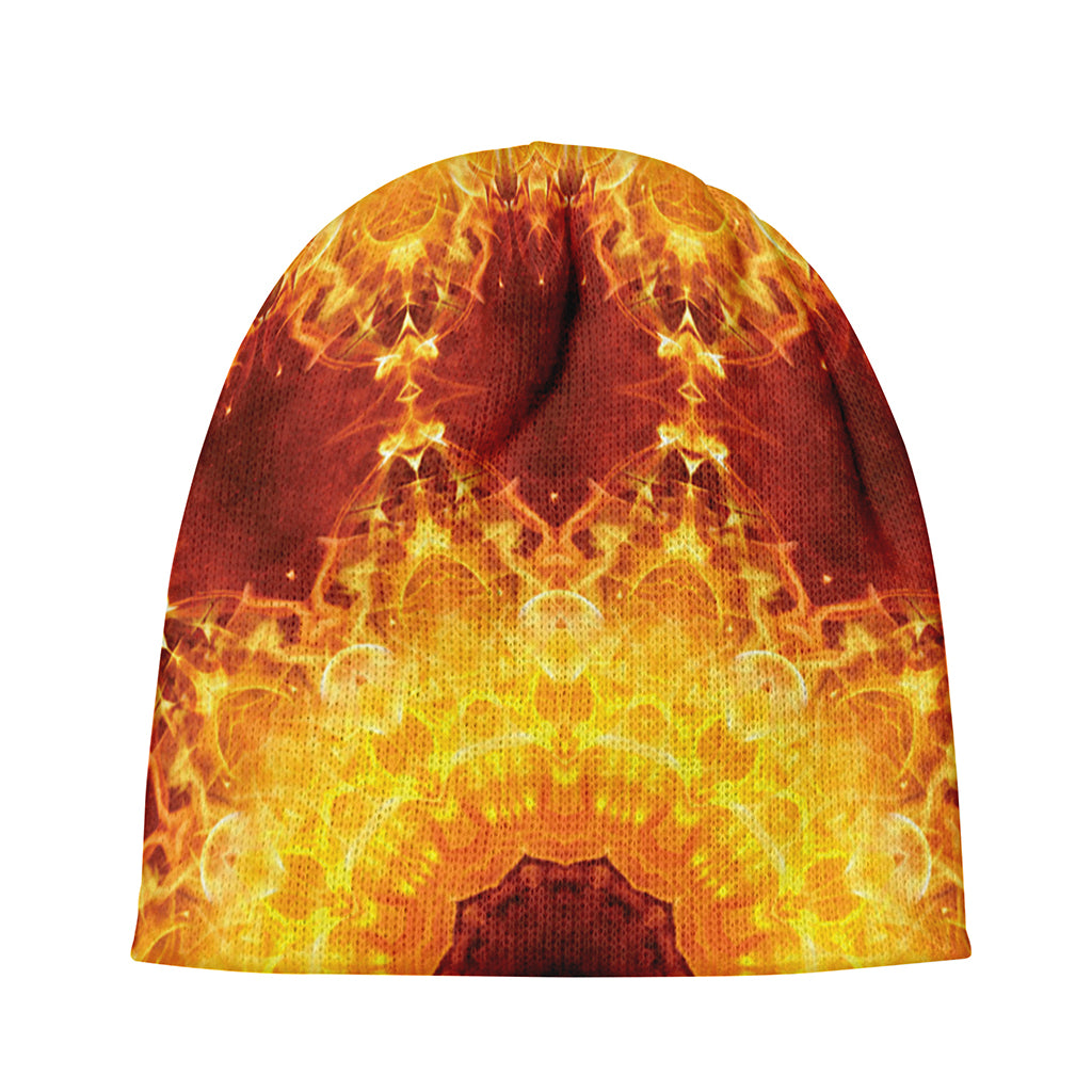 Sun Fire Kaleidoscope Print Beanie