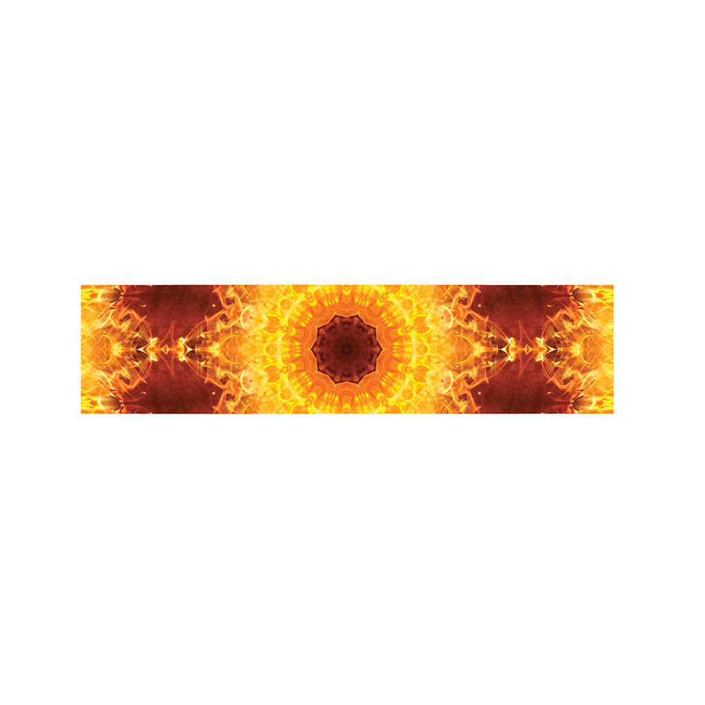 Sun Fire Kaleidoscope Print Bed Runner