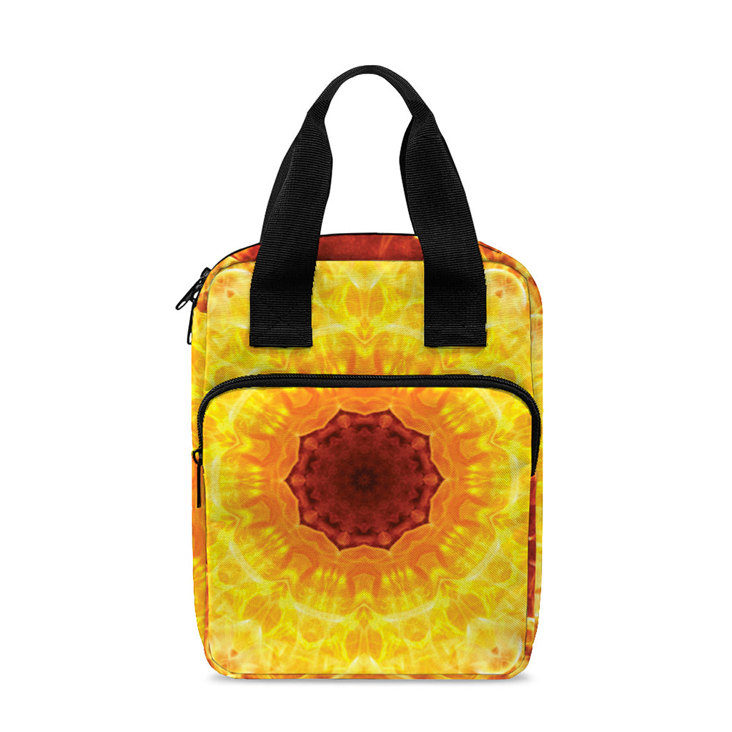 Sun Fire Kaleidoscope Print Bible Tote Bag