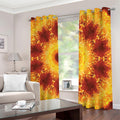 Sun Fire Kaleidoscope Print Dimout Grommet Curtains
