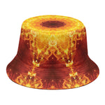 Sun Fire Kaleidoscope Print Bucket Hat