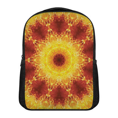 Sun Fire Kaleidoscope Print Casual Backpack