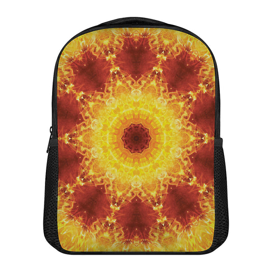Sun Fire Kaleidoscope Print Casual Backpack