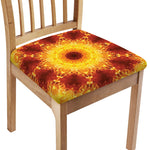 Sun Fire Kaleidoscope Print Chair Cushion Cover