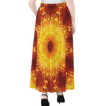 Sun Fire Kaleidoscope Print Chiffon Maxi Skirt