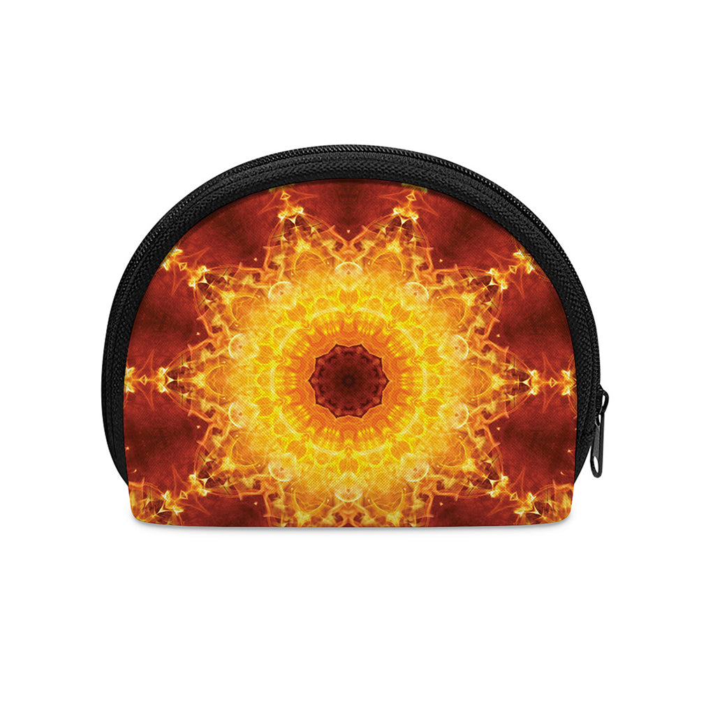 Sun Fire Kaleidoscope Print Coin Purse