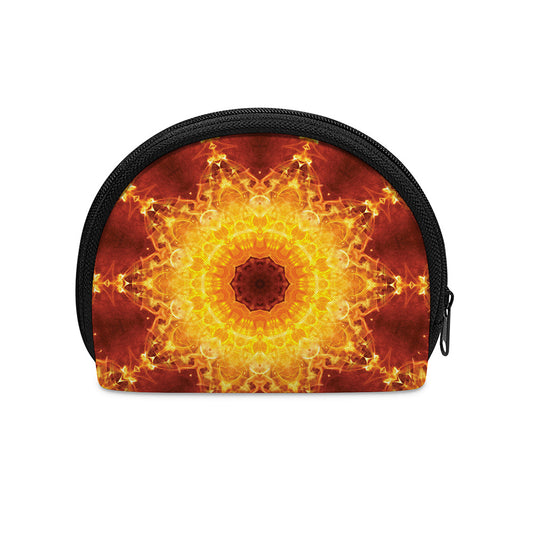 Sun Fire Kaleidoscope Print Coin Purse