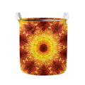 Sun Fire Kaleidoscope Print Collapsible Laundry Basket