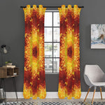 Sun Fire Kaleidoscope Print Curtain