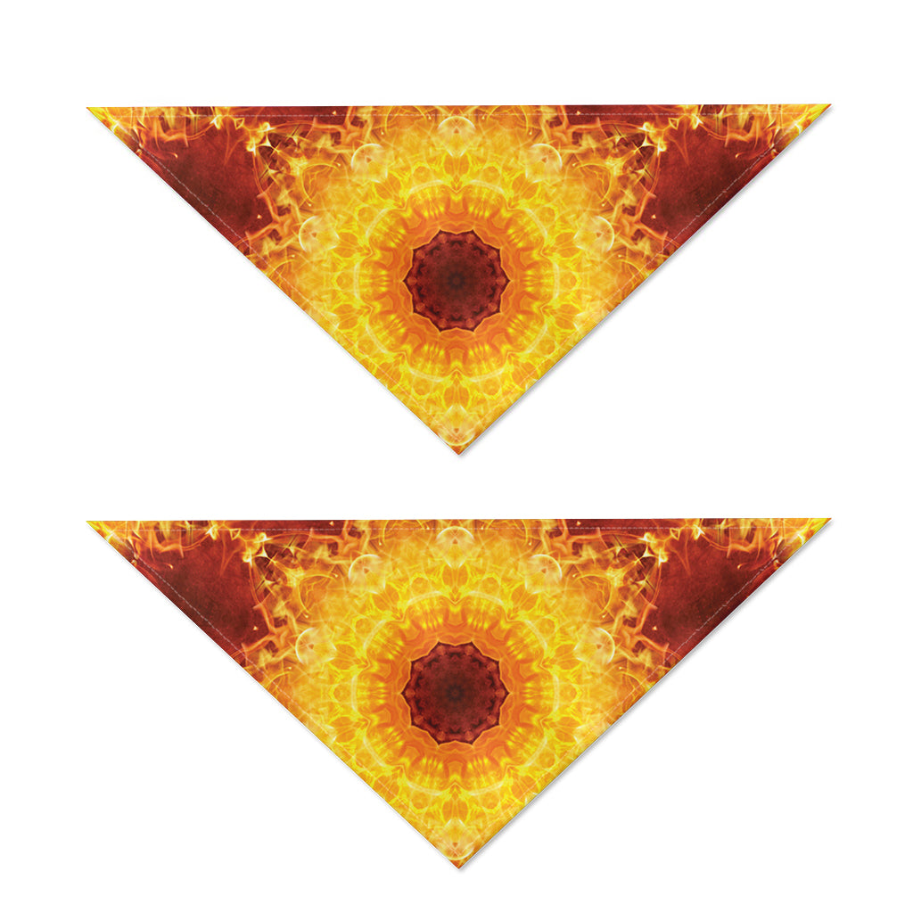 Sun Fire Kaleidoscope Print Dog Bandana