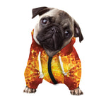 Sun Fire Kaleidoscope Print Dog Zip Up Hoodie