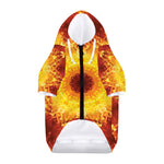 Sun Fire Kaleidoscope Print Dog Zip Up Hoodie