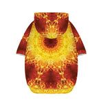 Sun Fire Kaleidoscope Print Dog Zip Up Hoodie