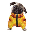 Sun Fire Kaleidoscope Print Dog Zip Up Jacket