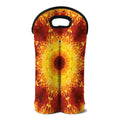 Sun Fire Kaleidoscope Print Double Neoprene Wine Tote