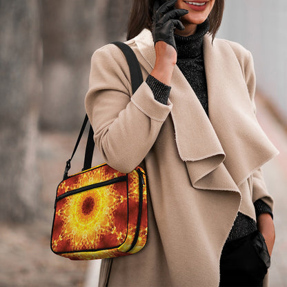 Sun Fire Kaleidoscope Print Double Strap Bible Bag