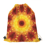 Sun Fire Kaleidoscope Print Drawstring Bag