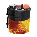 Sun Fire Kaleidoscope Print Drawstring Makeup Bag