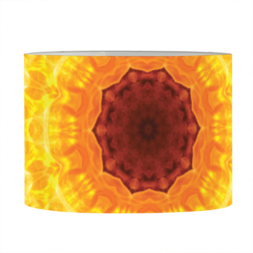 Sun Fire Kaleidoscope Print Drum Lamp Shade