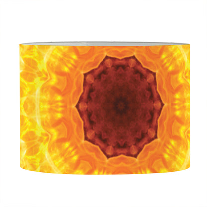 Sun Fire Kaleidoscope Print Drum Lamp Shade
