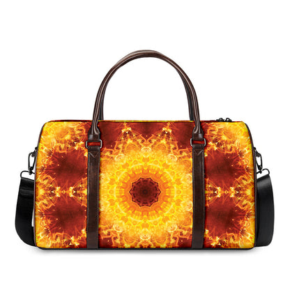 Sun Fire Kaleidoscope Print Duffle Bag