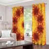 Sun Fire Kaleidoscope Print Extra Wide Grommet Curtains