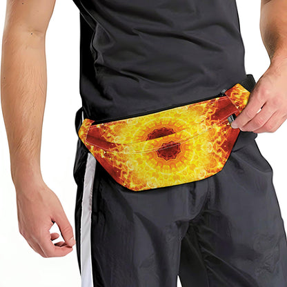 Sun Fire Kaleidoscope Print Fanny Pack