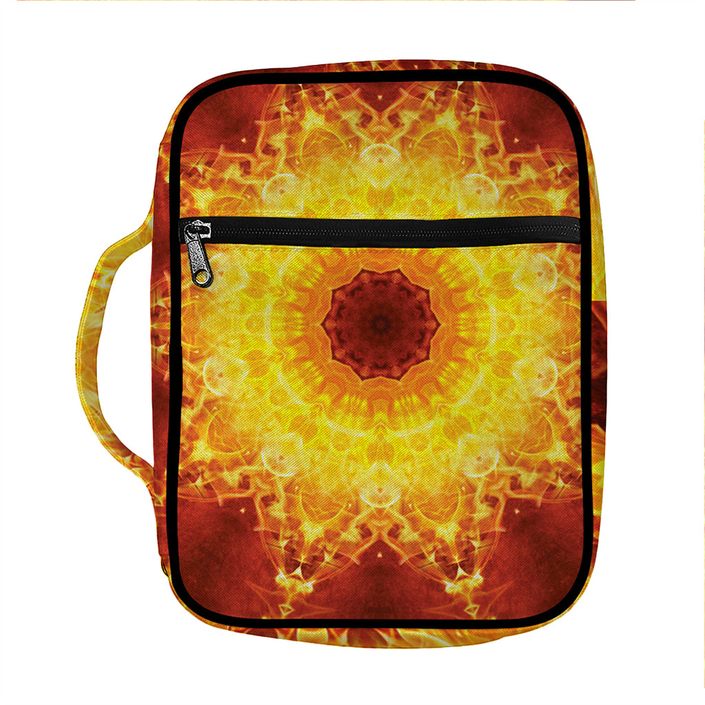 Sun Fire Kaleidoscope Print Front Pocket Bible Bag