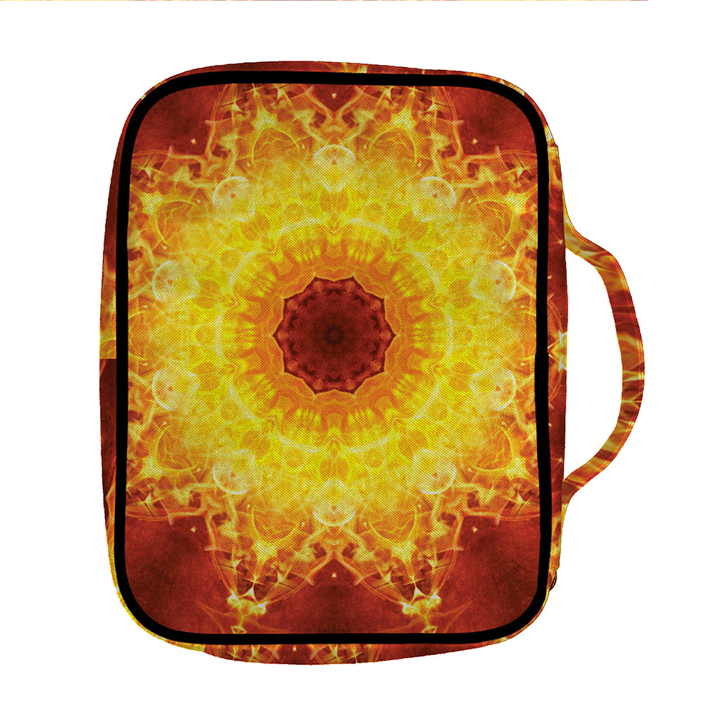 Sun Fire Kaleidoscope Print Front Pocket Bible Bag