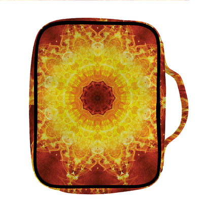 Sun Fire Kaleidoscope Print Front Pocket Bible Bag