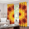 Sun Fire Kaleidoscope Print Grommet Curtains