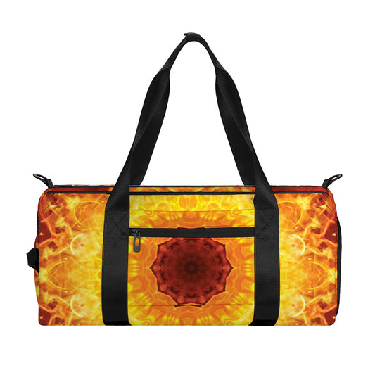 Sun Fire Kaleidoscope Print Gym Bag