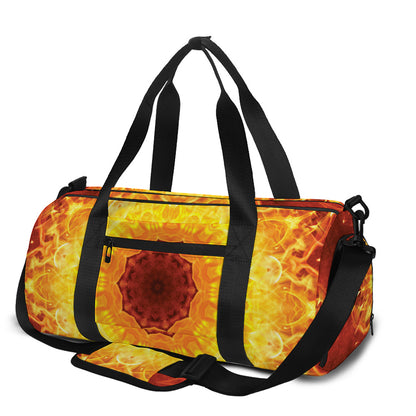 Sun Fire Kaleidoscope Print Gym Bag