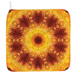 Sun Fire Kaleidoscope Print Hand Towel