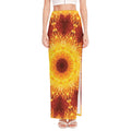 Sun Fire Kaleidoscope Print High Slit Maxi Skirt
