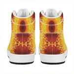 Sun Fire Kaleidoscope Print High Top Leather Sneakers