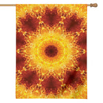 Sun Fire Kaleidoscope Print House Flag