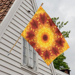Sun Fire Kaleidoscope Print House Flag