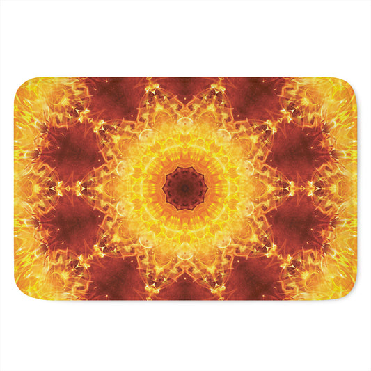 Sun Fire Kaleidoscope Print Indoor Door Mat