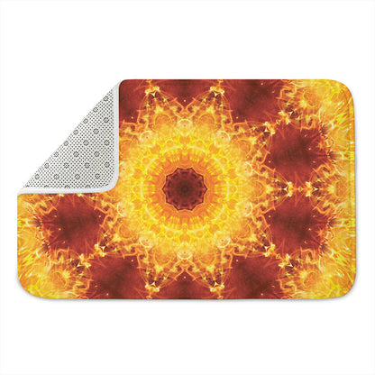 Sun Fire Kaleidoscope Print Indoor Door Mat