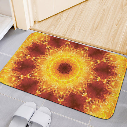 Sun Fire Kaleidoscope Print Indoor Door Mat