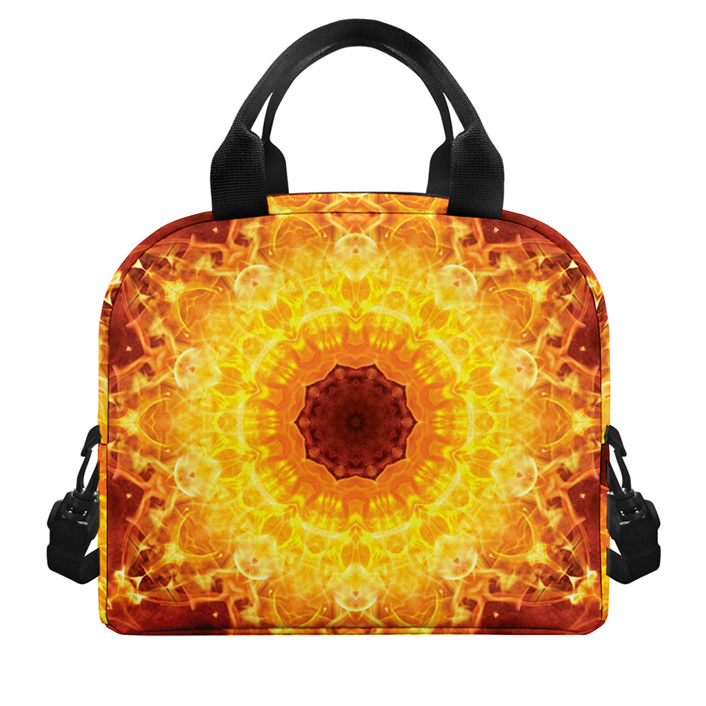 Sun Fire Kaleidoscope Print Insulated Lunch Bag