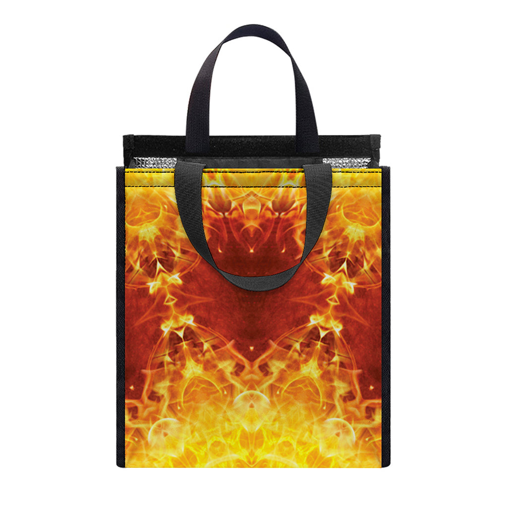 Sun Fire Kaleidoscope Print Insulated Lunch Tote