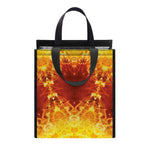 Sun Fire Kaleidoscope Print Insulated Lunch Tote